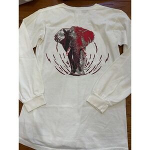 authentic pigment white ling sleeve alabama elephant tee small‎